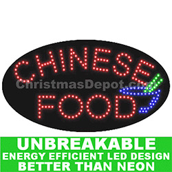 Christmastopia.com LED Flashing Lighted Chinese Food Sign