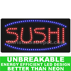 Christmastopia.com - LED Lighted Flashing Sushi Sign