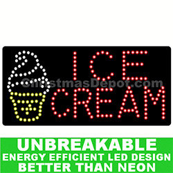 Christmastopia.com LED Flashing Lighted Ice Cream Sign