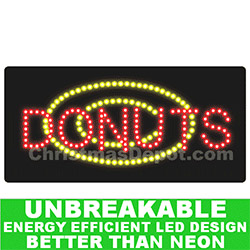 Christmastopia.com Flashing LED Lighted Donuts Sign