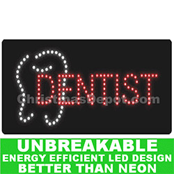 Christmastopia.com Flashing LED Lighted Dentist Sign