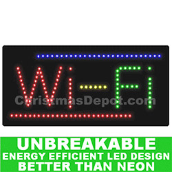 Christmastopia.com - Flashing LED Lighted WiFi Sign