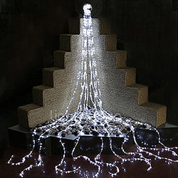16 Foot Waterfall - 960 LED 5MM Pure White Lights