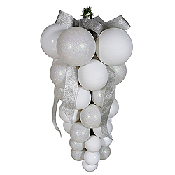24 Inch White Grape Cluster - Assorted Finishes