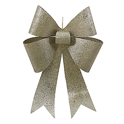 24 Inch Champagne Sequin Bow Ornament