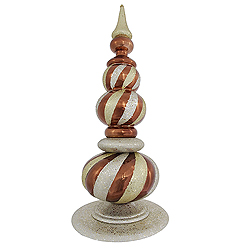 Jumbo Copper And Gold Shiny Glitter Finial