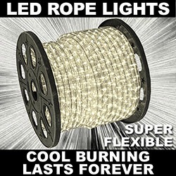 150 Foot LED Cool White Rope Lights 3 Foot Segments