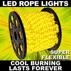 Christmastopia.com 153 Foot LED Yellow Rope Lights 4.5 Foot Segments