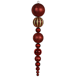 Christmastopia.com Jumbo 55 Inch Red Shiny Matte Ball Drop Ornament