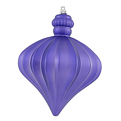 5.5 Inch Purple Shiny And Matte Onion Ornament