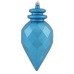 Christmastopia.com 9.5 Inch Turquoise Faceted Arrowhead Finial Christmas Ornament Shatterproof UV 2 Assorted