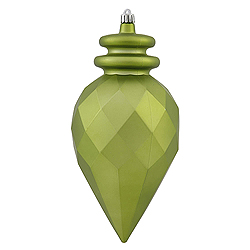 Christmastopia.com 9.5 Inch Lime Faceted Arrowhead Finial Christmas Ornament Shatterproof UV 2 Assorted