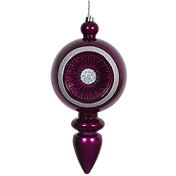 15.75 Inch Purple Candy Diamond Reflector Christmas Finial Ornament Shatterproof UV
