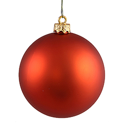 Christmastopia.com 2.4 Inch Burnish Orange Matte Finish Round Christmas Ball Ornament Shatterproof UV