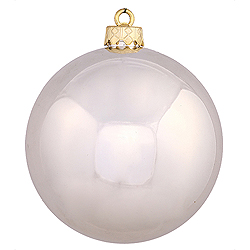 2.4 Inch Champagne Shiny Finish Round Christmas Ball Ornament Shatterproof UV