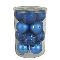 70MM Assorted Blue Plastic Ornament