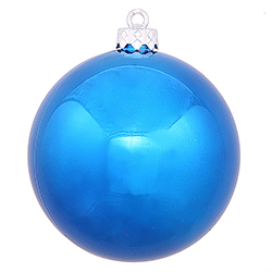 Christmastopia.com 2.75 Inch Blue Shiny Finish Round Christmas Ball Ornament Shatterproof UV 6 per Set