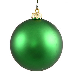 2.75 Inch Green Matte Round Ornament 12 per Set