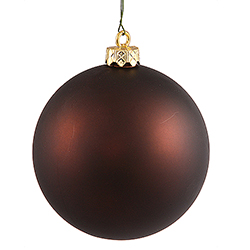 Christmastopia.com 2.75 Inch Chocolate Brown Matte Finish Round Christmas Ball Ornament Shatterproof UV 6 per Set