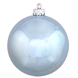 Christmastopia.com 2.75 Inch Baby Blue Shiny Round Ornament 12 per Set