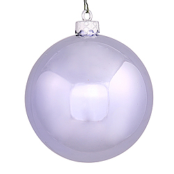 2.75 Inch Lavender Matte Finish Round Christmas Ball Ornament Shatterproof UV 6 per Set