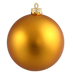 3 Inch Antique Gold Matte Round Ornament 12 per Set