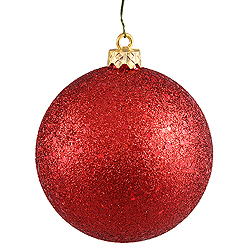 Christmastopia.com 4 Inch Red Sequin Round Ornament 6 per Set