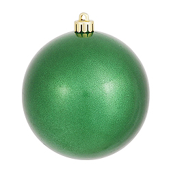 Christmastopia.com - 6 Inch Green Candy Round Shatterproof UV Christmas Ball Ornament 4 per Set