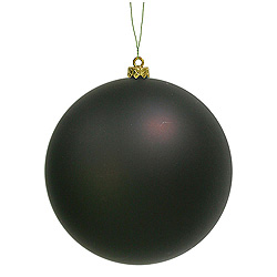Christmastopia.com - 6 Inch Chocolate Matte Round Shatterproof UV Christmas Ball Ornament 4 per Set
