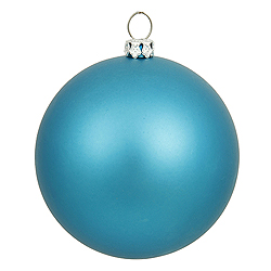 8 Inch Turquoise Matte Round Ornament