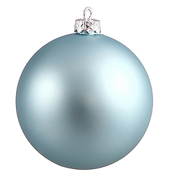 3 Inch Baby Blue Matte Round Christmas Ball Ornament 32 per Set