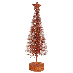 christmas decorations village trees 16 inch glitter sisal copper copper christmas tree