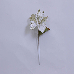 23 Inch Cream Velvet Magnolia Decorations 6 Inch Flower 2 Flower Stem