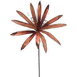 Christmastopia.com - 36 Inch Copper Papyrus Flower Ornament 17 Inch Flower