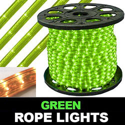 150 Foot Rectangle Green Rope Lights 18 Inch Increments