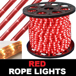 150 Foot Rectangle Red Rope Lights 18 Inch Increments