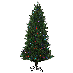 7.5 Foot Oregon Fir Instant Artificial Christmas Tree 600 LED Multi Lights