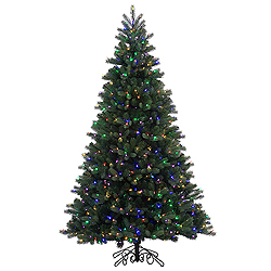 9 Foot Noble Instant Shape Artificial Christmas Tree 1000 LED M5 Italian Multi Color Mini Lights