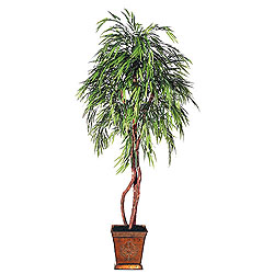 7 Foot Weeping Willow Heartland Artificial Plant - Square Metal Pot