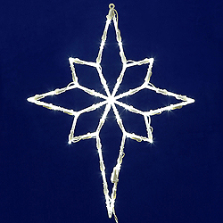 Lighted Bethlehem Star Wire Frame Decoration - 50 C7 Lights