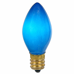 25 Incandescent C7 Blue Ceramic Retrofit Night Light Replacement Bulbs