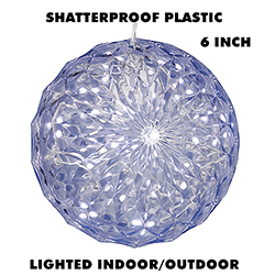 6 Inch Outdoor Crystal Ball 30 Cool White LEDs