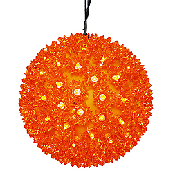 Christmastopia.com 6 Inch LED Orange Starlight Sphere 50 LED 5MM Orange Lights