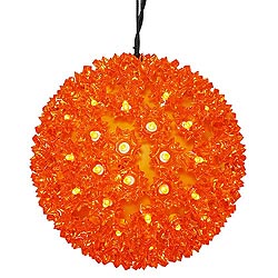 Christmastopia.com 7.5 Inch Lighted Starlight Sphere 100 LED Orange Lights