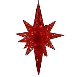 20 Inch Red Bethlehem Star 50 LED Red Lights