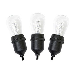 12 LED S14 Transparent Warm White Lights