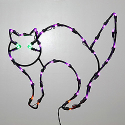16 Inch Cat Lighted Window Decoration - 35 LED Lights