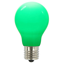 Christmastopia.com A19 LED Green Ceramic Retrofit Replacement Bulb E26 Nickle Base