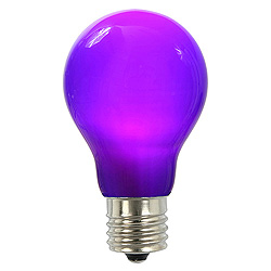 25 A19 LED Purple Ceramic Retrofit Replacement Bulb E26 Nickle Base