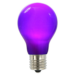 Christmastopia.com A19 LED Purple Ceramic Retrofit Replacement Bulb E26 Nickle Base